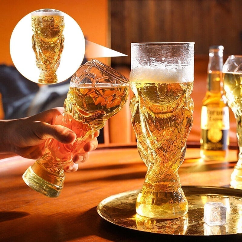Fußball-Trophäen-Bierglas