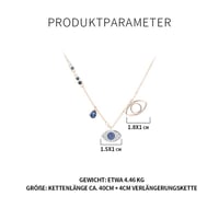 S925 Silberhalskette mit Teufelsauge  Inspiriert von Duo Evil Eye