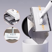 Multifunctional Lazy Mop with One-Click Cloth Attachment