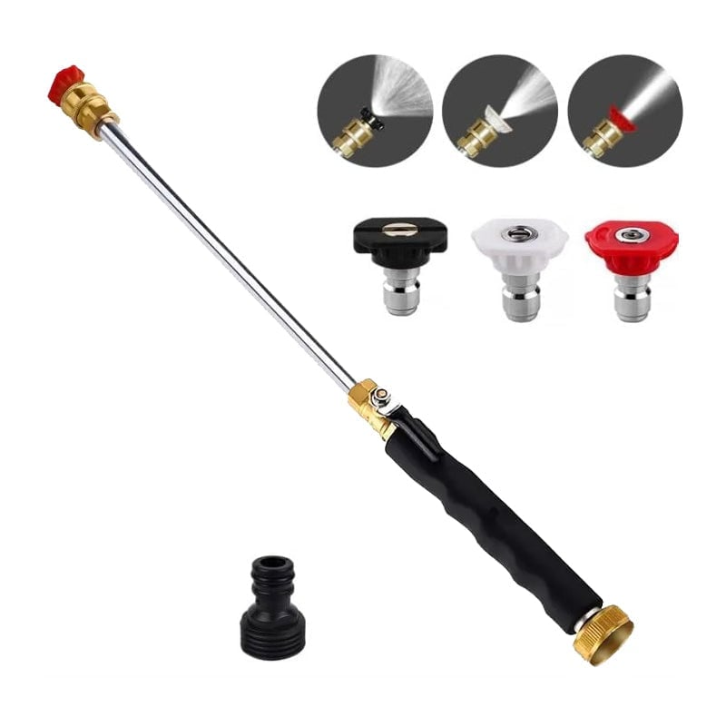 Garden Hose Nozzle High-Pressure Washer with 3 High-Pressure Nozzles