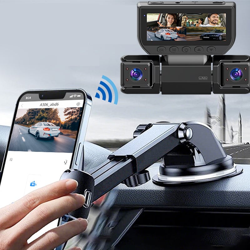 3.0-inch Quad-Recording Dashcam