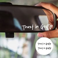Trust in God Car Rearview Mirror Sticker