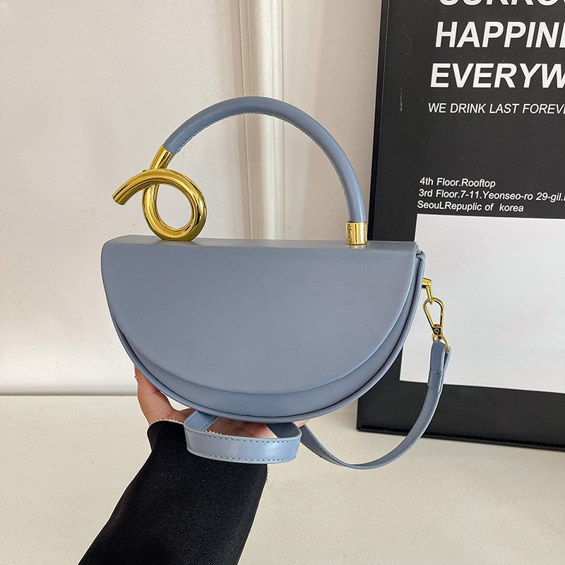 Bolso de mano de color liso de moda para mujer