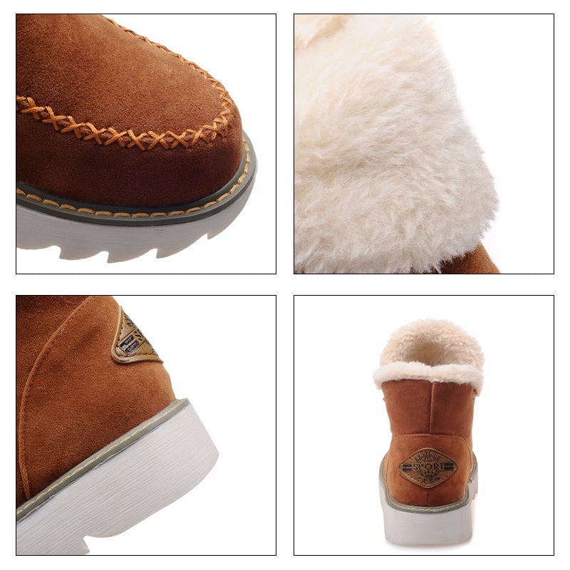 Ciaovie™ Bottes de Neige à Cheville à Plateforme