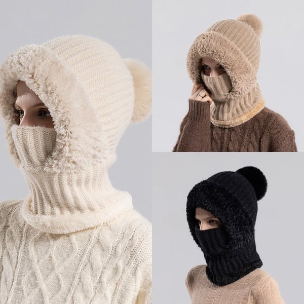 Women's Knitted 3-in-1 Cold-Proof Hat