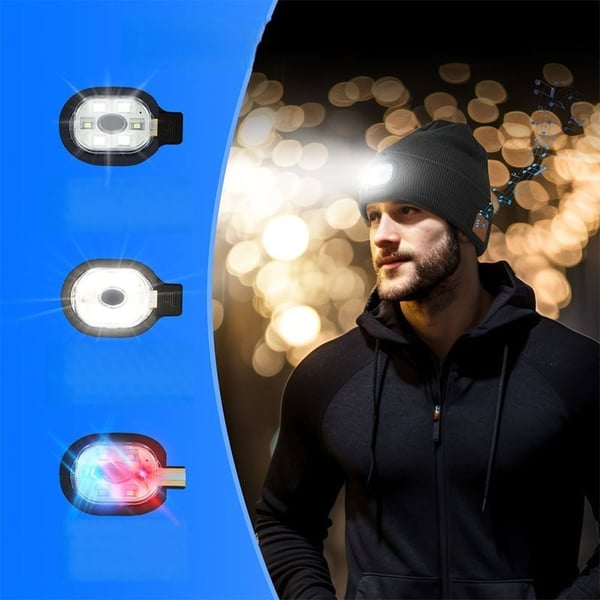 Bluetooth-Mütze mit LED-Licht & abnehmbaren Lautsprechern