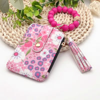 Stylish Card Holder With Silicone Bead Bracelet