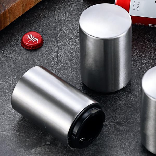 Automatischer Edelstahl-Flaschenöffner mit Druckmechanismus