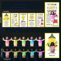 Glow in the Dark Mini Jesus Figurines with Bible verse Cards (5 pcs)