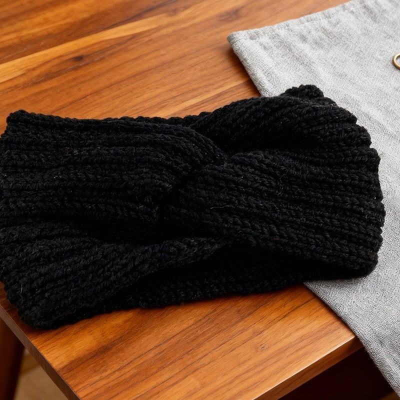 Handstickat varmt garnpannbandsset - 5 delar, 5 färger