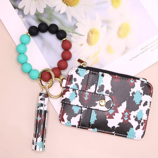 Upsell-Fashionable Silicone Keychain Wallet