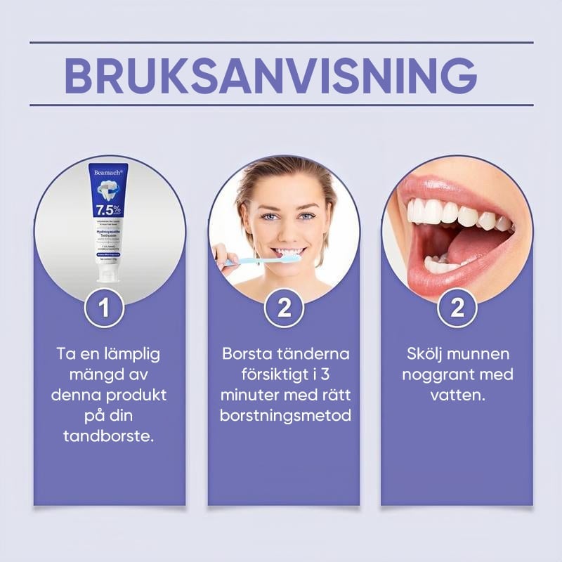 7,5 % nanohydroxyapatit-tandkräm