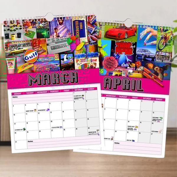 Retour aux années 80 - Calendrier mural 2025