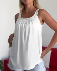 Top Uni Plissiert