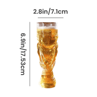Fußball-Trophäen-Bierglas