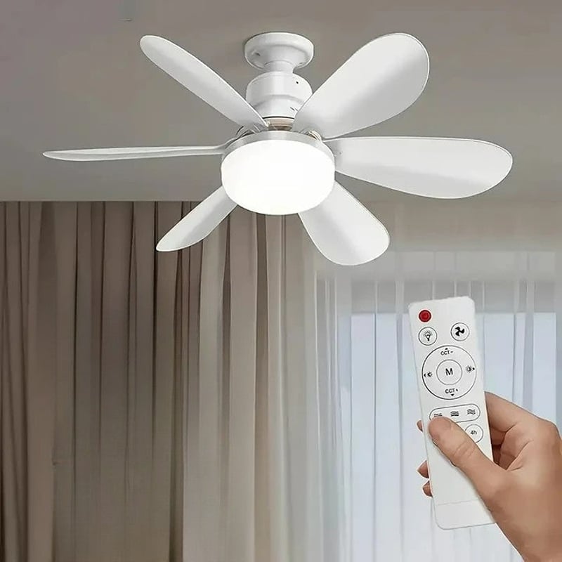 Ventilateur de plafond LED 2 en 1 avec télécommande, base E27E26/B22