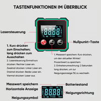 Magnetischer digitaler Winkelmesser mit elektronischem Laser