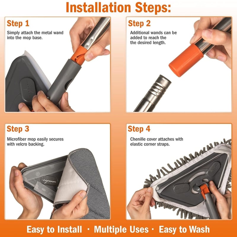 Sakerplus Long-handled wall cleaning mop