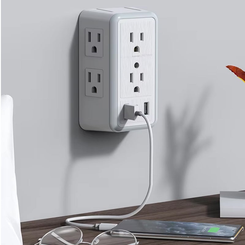 USB Light-Sensing 6-Outlet Power Strip
