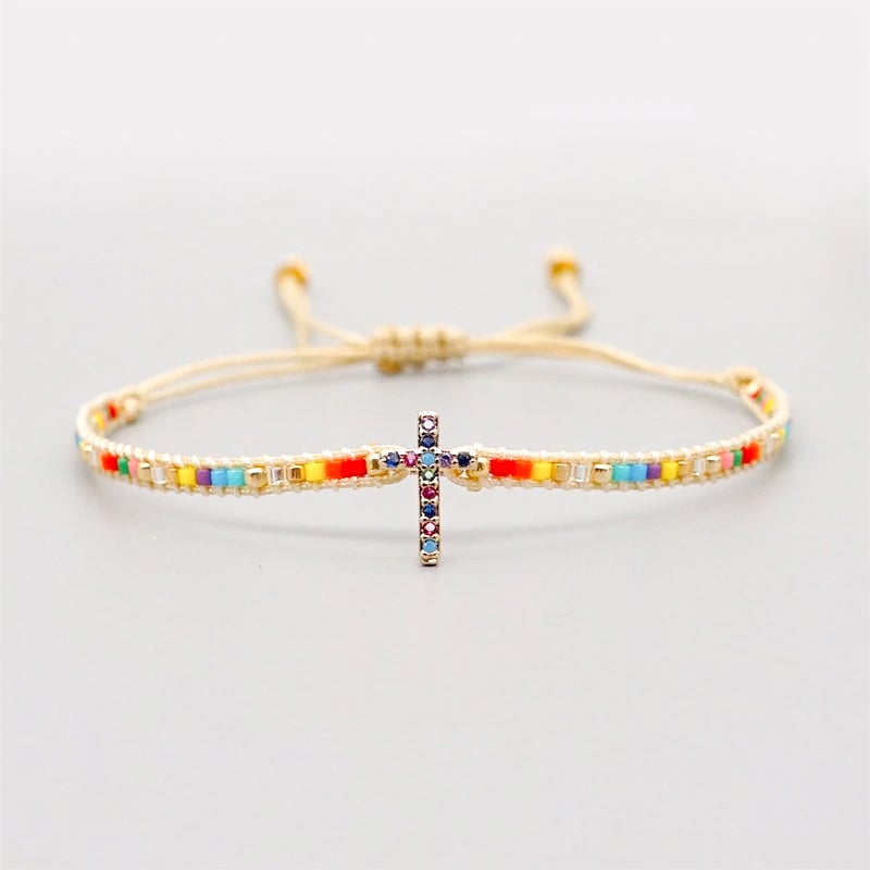 Gift To My Wife - Pavé Cross Bracelet