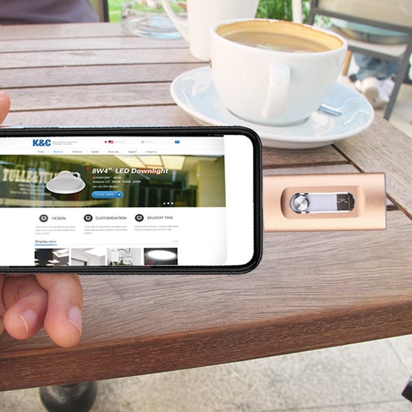 3-in-1 High-Capacity USB Drive with Fingerprint Security