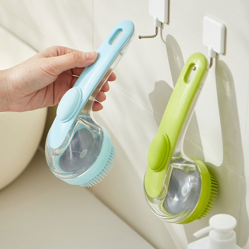 Press-to-Dispense Bath Brush (18 cm)