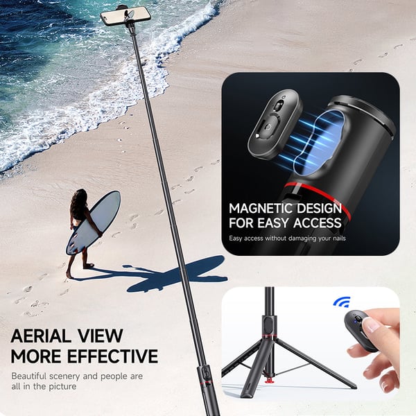 TT01 Extendable Bluetooth Selfie Stick Tripod