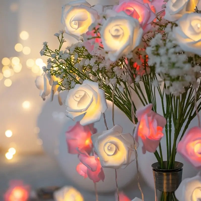 Guirlande lumineuse LED roses