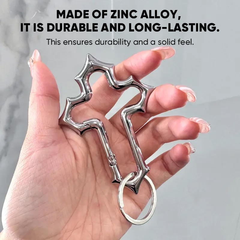 Gothic Cross Carabiner Keychain