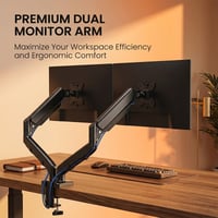 Kexon™ Universal Gas Spring Dual Arm Monitor Mount