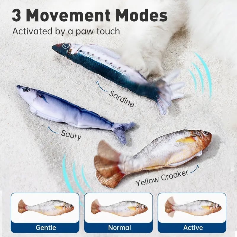 Realistic Flopping Fish Cat Toy