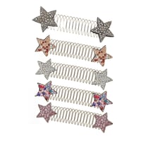 Rhinestone Star Hårkam Sett (5 Stk)