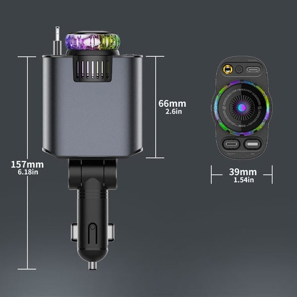 Retractable Car Charger with Starlight（Includes 3 Free Essential Oils）