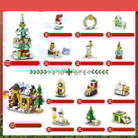Christmas advent calendar surprise building block set