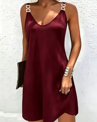 Casual Solid Color Cami Dress