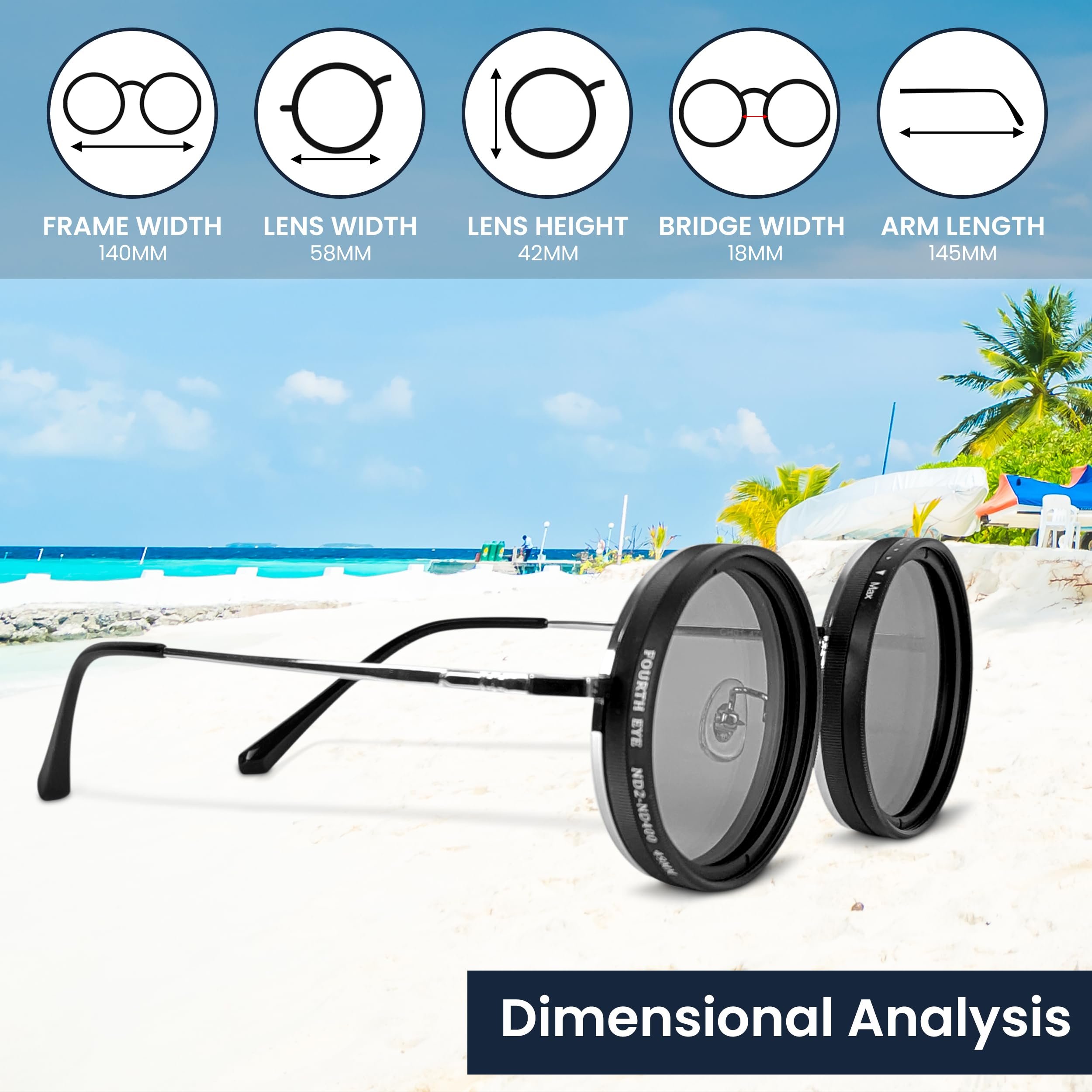 9 Levels Adjustable Sunglasses For Outdoors