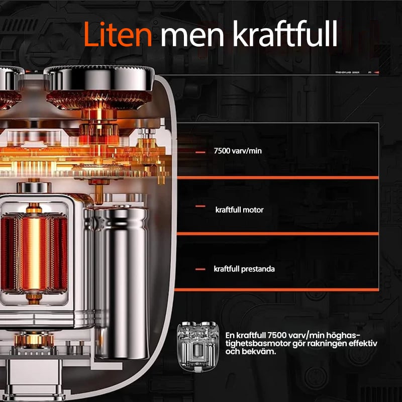 Uppladdningsbar vattentät kompakt elektrisk rakhyvel