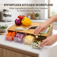 Bamboo and wooden drawer cutting board