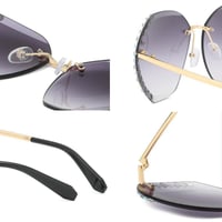 Lunettes de Soleil sans Monture avec Cristal