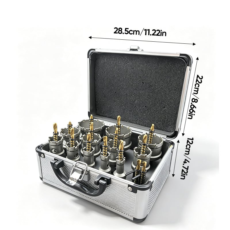 Sakerplus® Carbide Hole Saw Kit 12 Piece
