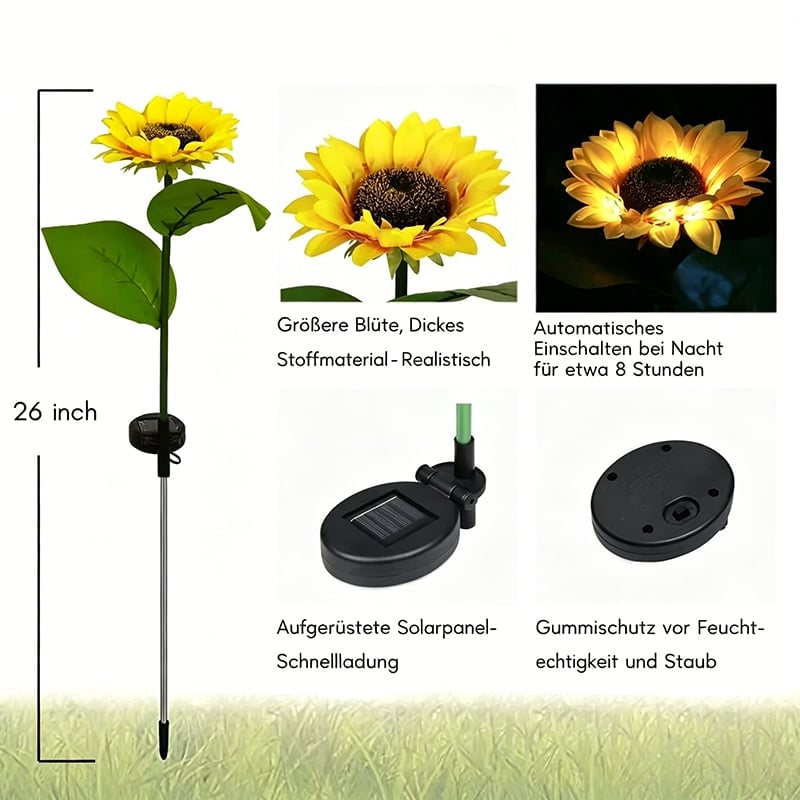 solarbetriebene Sonnenblumen-Leuchten