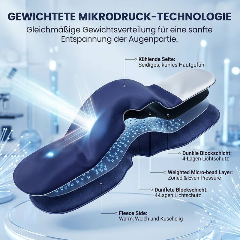 Gravity-Mikrodruck-Tiefenschlafmaske