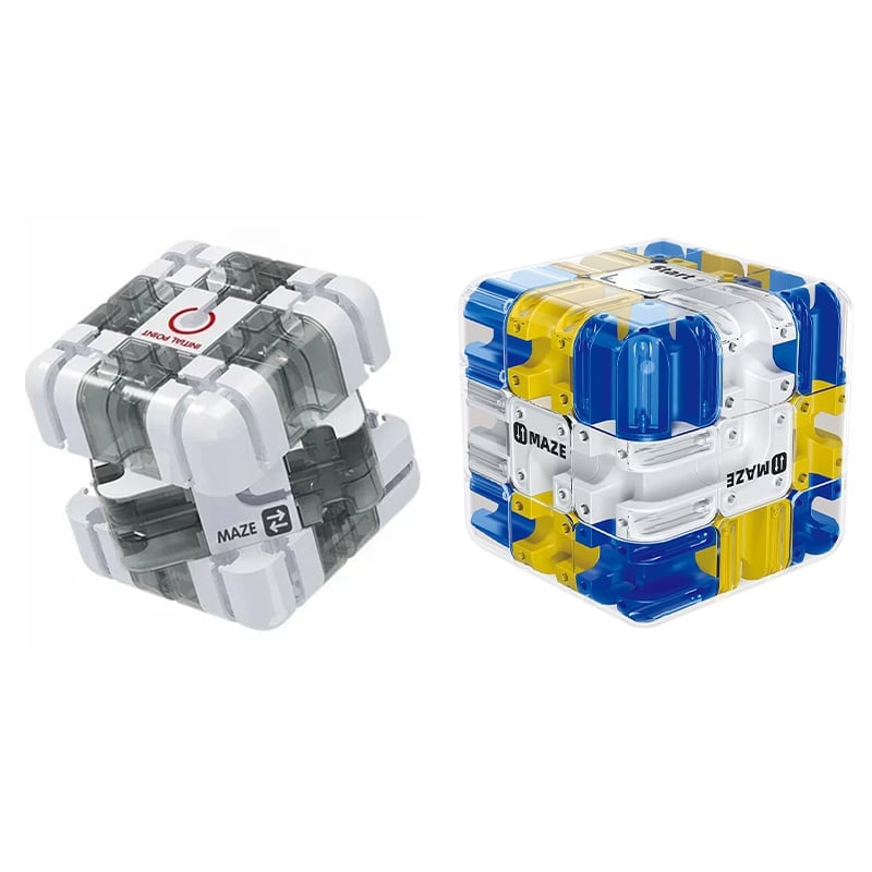 3D Rolling Ball Maze Cube