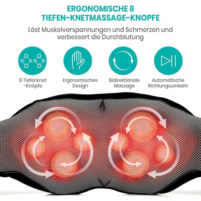 Nacken-, Schulter- und Rückenmassagegerät mit Wärmefunktion