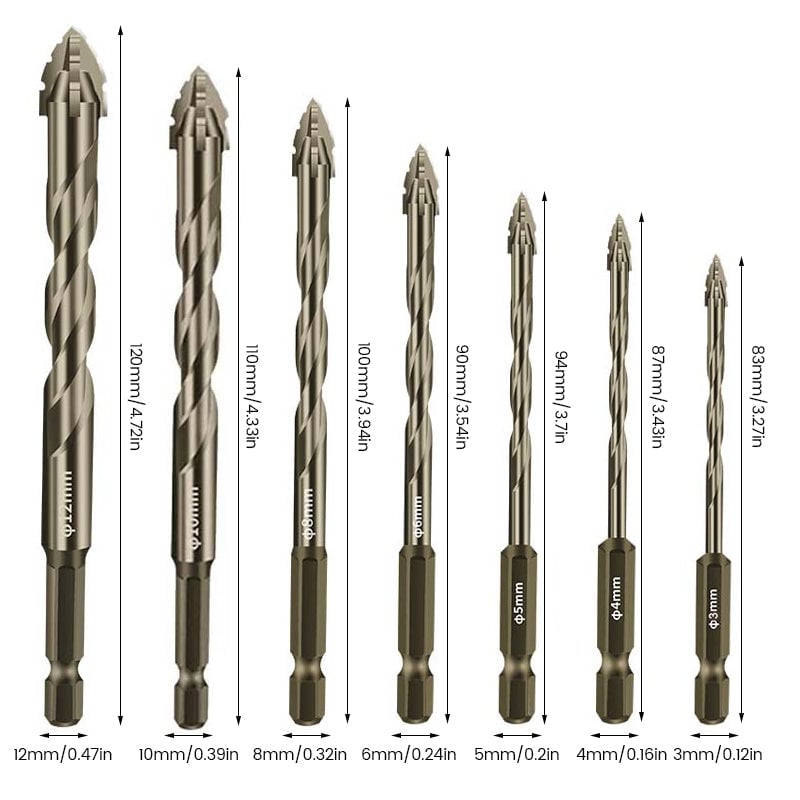 Four-Flute Sawtooth Eccentric Drill Bit