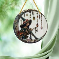 🧙‍♀️Beautiful Witch - Personalized Witch Window Hanging Suncatcher Ornament