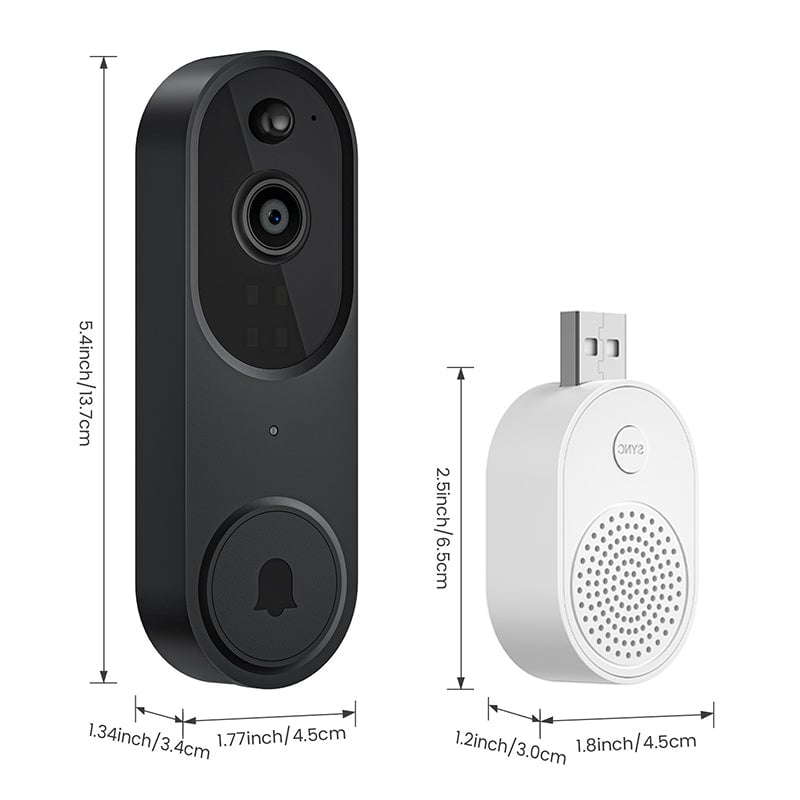 Saker 1080P Kabellose Türklingel-Videokamera