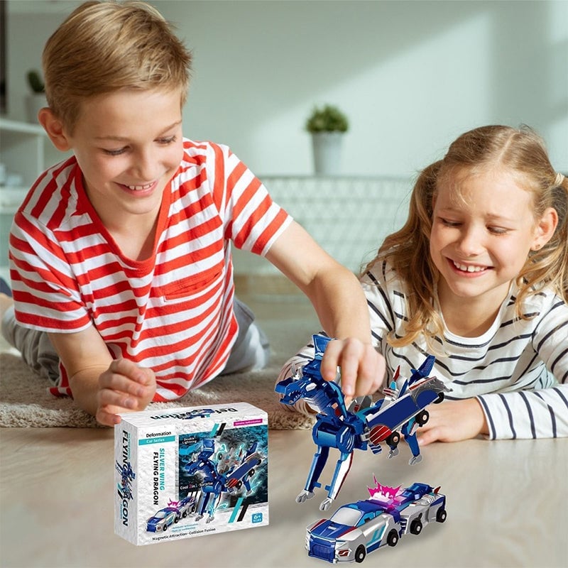upsell-2-in-1 Magnetische Autos: Drachen und Einhörner