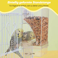 Automatischer auslaufsicherer transparenter Vogelfutterspender