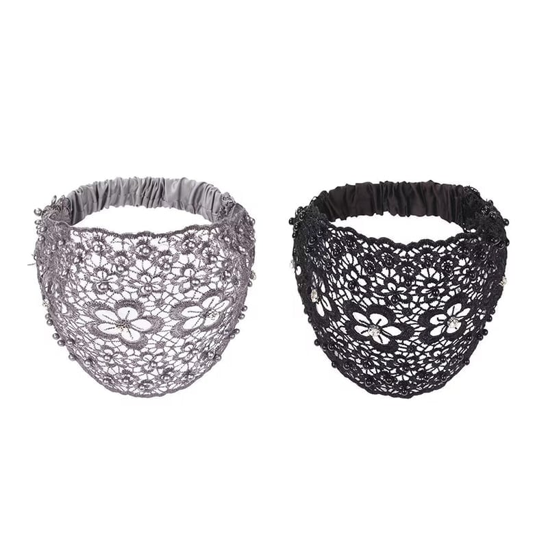 Plum Blossom Beaded Wide Headband